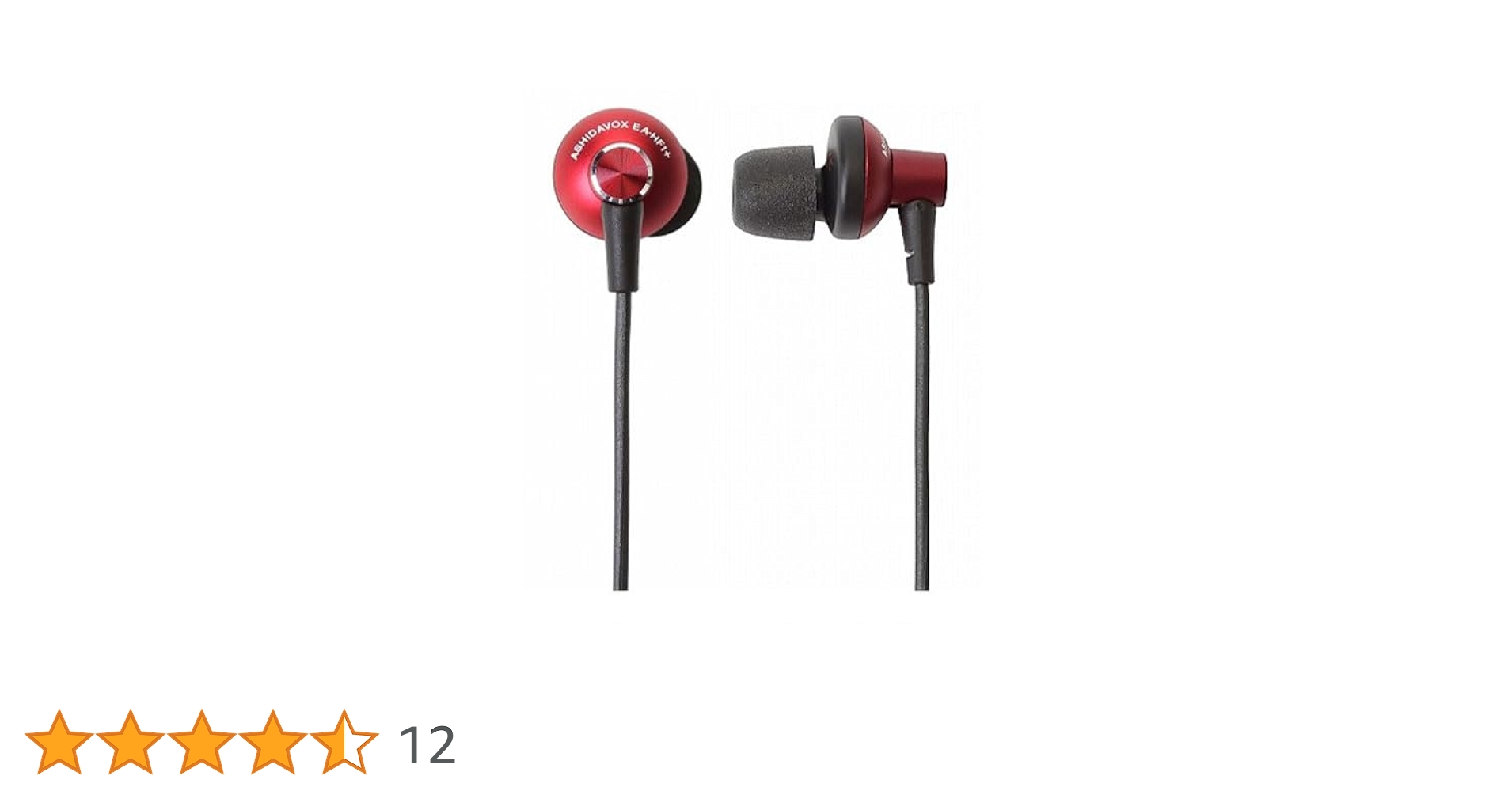 「ASHIDAVOX EA-HF1+ レッド」アシダ音響 有線イヤホン 保証あり Amazon.co.jp: [国内正規品] ASHIDAVOX EA-HF1+ レッド カナル型