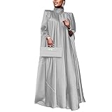 African Dresses for Women 2023 Spring Summer African Women Long Sleevee Plus Size Long Dress Woman Dress (Gray)