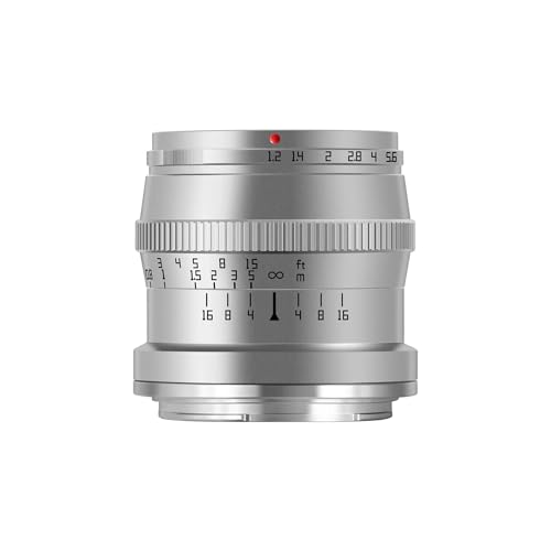 Lente de cámara de Enfoque Manual de 50mm F1.2 APS C, Compatible con Sony E Fuji XF Canon M Panasonic Olympus M4/3 Nikon Z Leica L Canon R(XF)