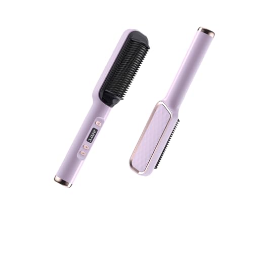 Cepillo Alisador de Pelo, Plancha del Pelo Profesional, cepillo recto de cerámica antipander con pantalla led, 4 niveles de temperatura, Peinado Rápido, 160 ° C a 220 ° C, morado Cepillo Alisador de Pelo, Plancha del Pelo Profesional, cepillo recto de cerámica antipander con pantalla led, 4 niveles de temperatura, Peinado Rápido, 160 ° C a 220 ° C, morado