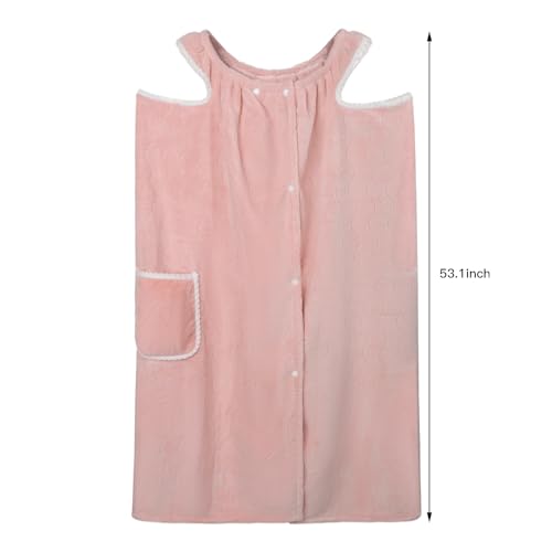 NICEYEA Damen Saunakilt Saunatuch Tragbar Bademantel Sling Baderock Wrap Weich Saugfähig Verstellbare Robe Bademäntel Sauna Kilt Mikrofaser Duschtuch für Spa Dusche Pool Badezimmer, 135X85CM