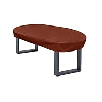 Premium Zeildoek Ovaal 240x90x75 cm Tuinmeubelen Tuintafel Hoes Afdekking Kap Beschermhoes Afdekkap 6.000 mm Waterbestendigheid 900 D 500 g/m², Roze