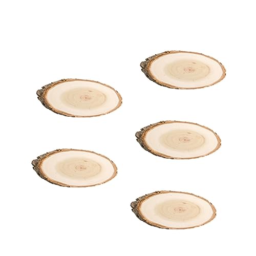 ARTIBETTER 5pcs Solid Wood Chunks DIY Art Wall Display Board Wooden Board Pendant for Home Decor