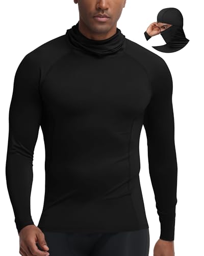 Compression Shirt Hoodie with Mask