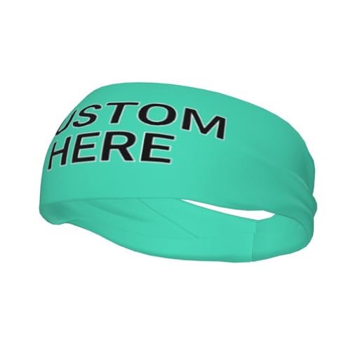 Image of Custom Sports Headband Custom Sweatband Bandana Add Your Image Logo Text Number. Bulk Custom Men Or Women Moisture Wicking Ventilate Elastic Headband