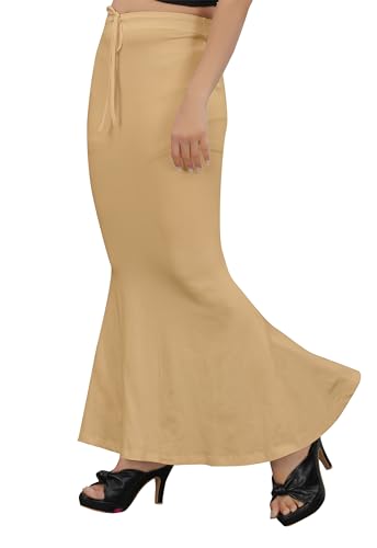 Image of Lycra Spandex Saree Shapewear Petticoat for Women, Stretchable Saree Shaper Petticoat Inskirt, Shape wear Dress for Saree, Skirts