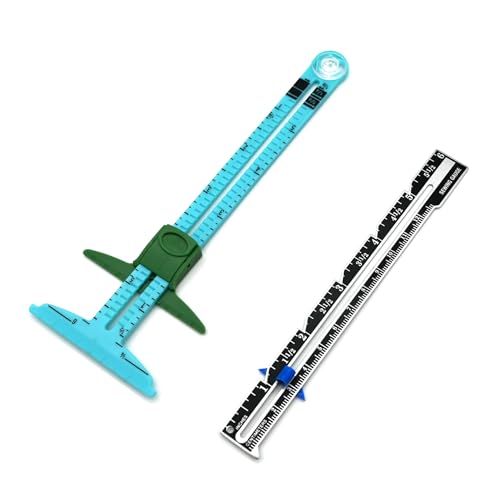 Sewing Gauge Sewing Measuring Tool 5-in-1 Sliding Gauge Measuring Sewing Ruler