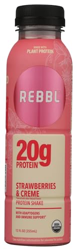 REBBL Organic Strawberries & Creme Protein Elixir, 12 FZ