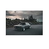 Poster de voiture Bmw 635csi - Peinture décorative sur toile - Décoration murale - Pour salon, chambre à coucher - 30 x 45 cm
