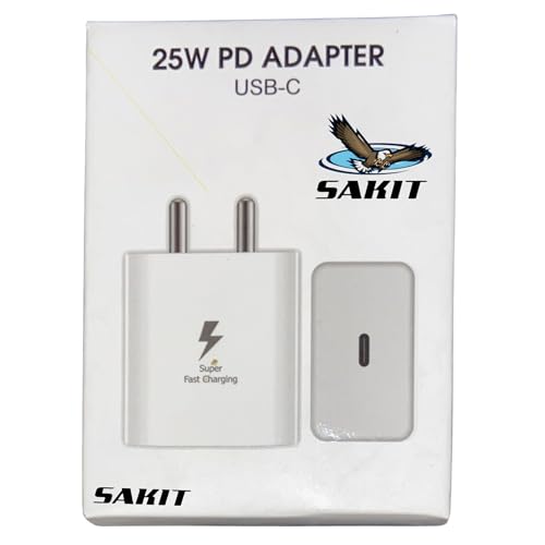 Image of Samsung 25W GaN C-Type Super Fast Adapter Compatible with Samsung Galaxy S /A /M /F Series | Fast USB C Charge Adapter for S23 /S22 /S21 /21 fe /S20 /M14 5G /M34 /M54 /M53 5g /M33 /M13 /A34, 25W gan Adaptor, White