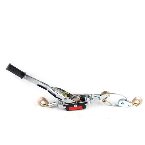 Polipasto de 5 toneladas, cable de 10 pies, 3 ganchos, 2 engranajes miniatura 6
