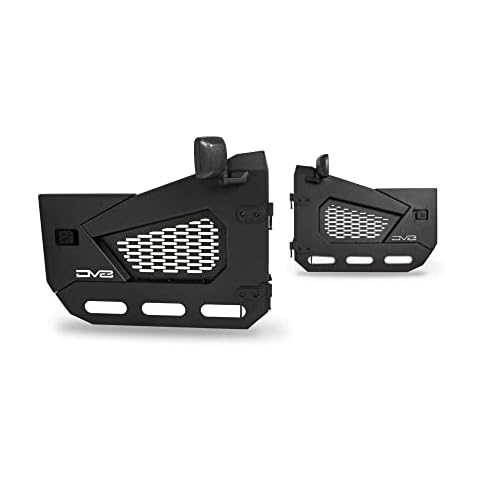 Spec Series Half Doors for 2018-2025 Jeep Wrangler JL & Gladiator JT | Molle Compatible Removable Mesh Panels | Secure Locking Handles | DV8 Offroad (Front Set) Cover