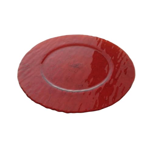 B'GHEST Set 6 Ramos Bajoplato Cristal de Color Rojo. Medida:Ø33 Cm.