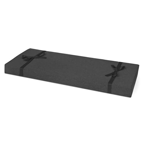 RULAER Bench Cushion 39 Inch,with Ties Bench Cushions for Indoor Furniture,with Zippered Bench Seat Cushion for Bay Window Seat Pads (39x17x3, Grey)