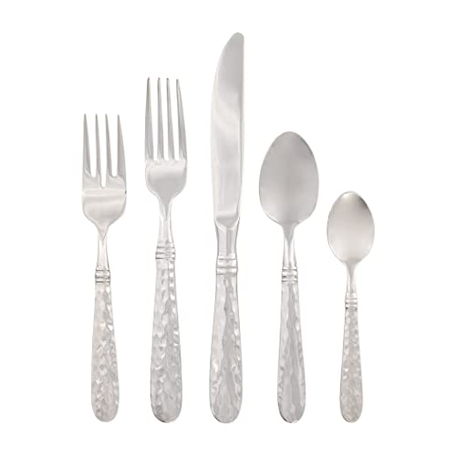 Vietri Martellato 5-Piece Place Setting - Handmade 18/10 Stainless Steel Utensils Set Vietri Martellato 5-Piece Place Setting - Handmade 18/10 Stainless Steel Utensils Set