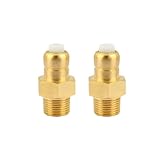 EasyByMall Thermo-Überdruckventil für Hochdruckreiniger-Pumpe, Messing-Temperaturregelventil, 145 F, kompatibel mit Homelite Kärcher, 1/4 NPT und 3/8 NPT, 2 Stück