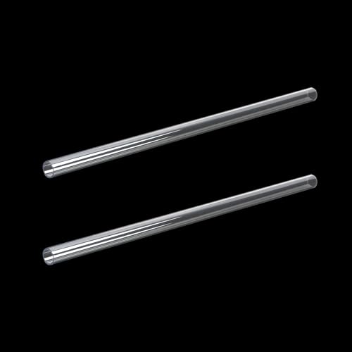 Image of Oedema 5PCS Clear Rigid Tubes 10mm /0.39 inch ID & 12MM /0.47 inch OD Plastic Rigid Round Tube Polycarbonate Tube 300mm /11.81 inch Length for Handcrafts, DIY