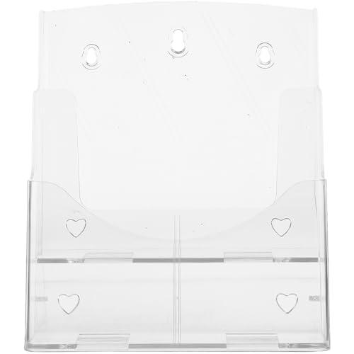 Porte-documents rangement pour documents en acrylique mural transparent multi-niveaux bureau - 2
