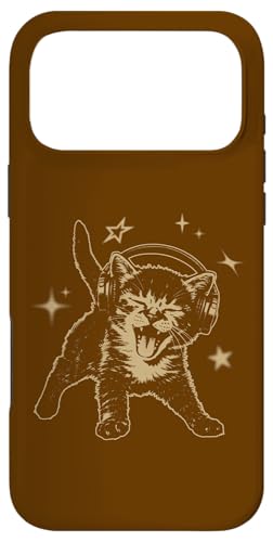 Cat Headphones Stars Cute Grunge 90s Y2K Vintage Graphic �X�}�z�P�[�X iPhone 17 Pro Max �p