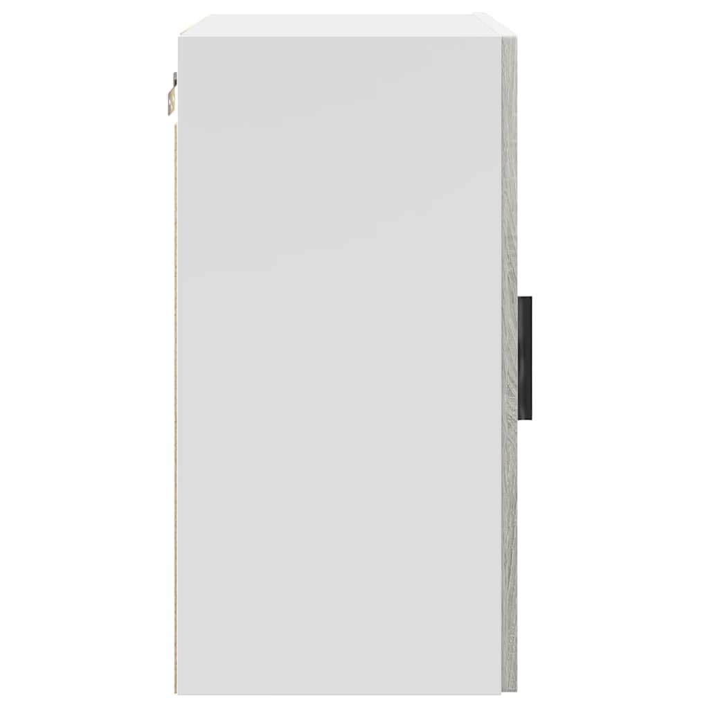 Küchen Hängeschrank Porto Grau Sonoma Holzwerkstoff, Wandmontage, praktischer Küchen Vorratsschrank mit Türen, 50x31x60 cm, ideal für Geschirr, Töpfe, Kochutensilien, optimiert den Platz