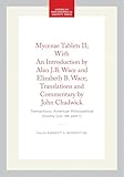  Mycenae Tablets II; With an Introduction by Alan J.B. Wace and Elizabeth B. Wace; Translations and Commentary by John Chadwick: Transactions, American Philosophical Society (Vol. 48, Part 1)