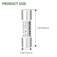 Wengart Solar Sicherungen WGPV-30,10 Stück DC1000V,1A 10x38mm,I133kA,Schnelle Photovoltaik-Sicherungen für Solar-Photovoltaikanwendungen – Ansicht 7