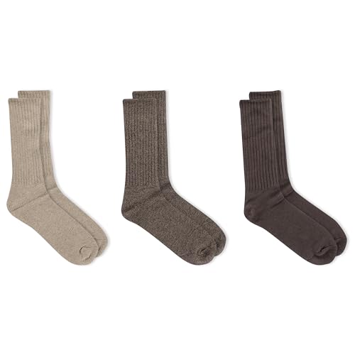 Chaps Men's Dress Crew Socks - 3 Pair Pack - Assorted Solid Color and True Rib3