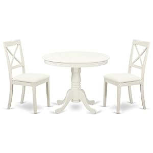 East West Furniture ANBO3-LWH-LC Essgruppe Weiß