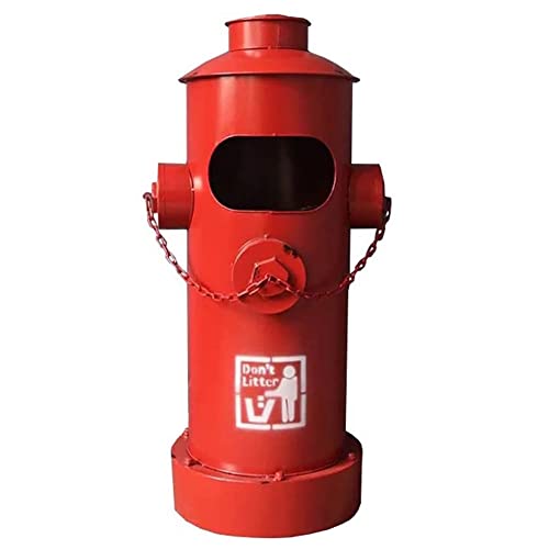 Poubelle de style industriel rétro en métal durable pour cour