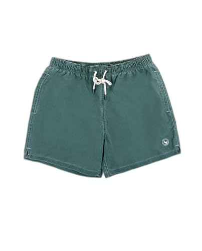 El Ganso Bañador Liso Garment Dyed Verde Oscuro