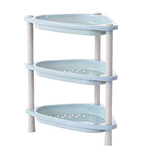 GCBTECH - Estantería de 3 estantes para Cocina o baño, Azul, Dreieck