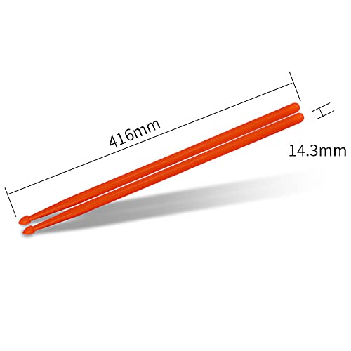 Drumsticks aus Nylon, 5A, professionell, leicht, Kunststoff, langlebig, Jazz-Übung, Drumsticks mit Anti-Rutsch-Griffen für Kinder und Erwachsene, Musikinstrument, Percussion-Zubehör, 1Paar Schwarz - Image 3