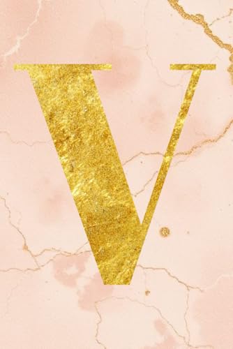 Glam initial Notebook V: Libreta personalizada con inicial V