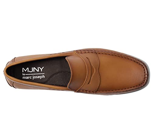 Mjny Mens Casual Comfortable Genuine Leather Lightweight Driving Moccasins Classic Fashion Penny Loafer Slip On Breathable Driving Loafer Tan Napa 9.5 #TOP1