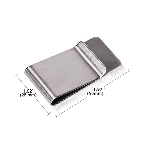 WAFJAMF Small Men's Slim Money Clip Stainless Steel Credit Business Card Holder Pocket Cash Wallet2