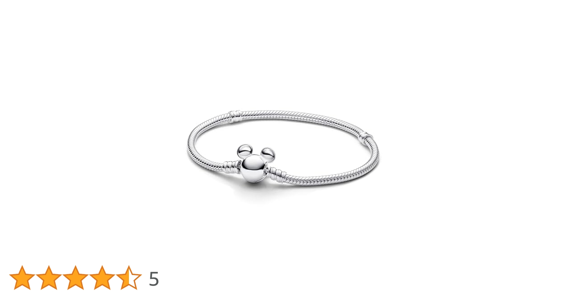 Pandora ディズニーモーメントミッキーマウスハートクラスプスネークチェーン Pandora ディズニーモーメントミッキーマウスハートクラスプ