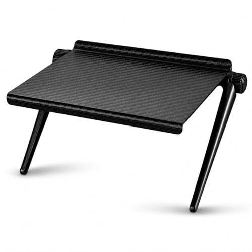 Suporte Multiuso Dobrável para TV e Monitor com Base Antiderrapante - Prateleira Ajustável Compacta com Capacidade de 3kg