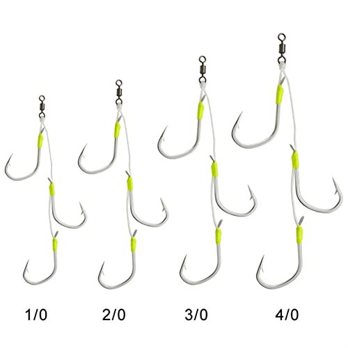 HNHYNSY Angelhaken Slow Jig Hooks Triple Assist Fishing Hook Set Hohe Kohlenstoffstahlfisch Fishhook Saltwater Lure… – Bild 6