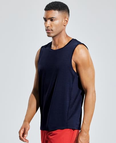 Image of MIER Men's Sleeveless Tank Top Dry Fit Workout Muscle Tee Shirt for Running Athletic Gym Sports Training, Moisture Wicking