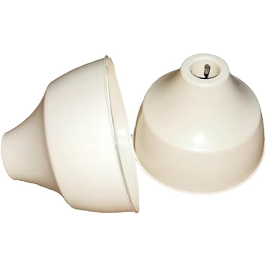doctorspare Ceiling Fan Canopy Cover Ivory colour 2pcs set