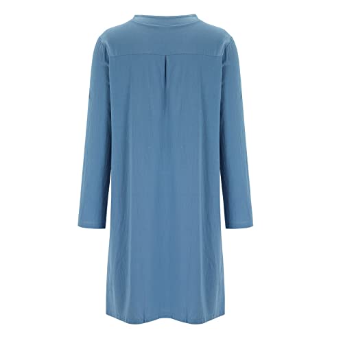 Robe en lin bohème chic à boutons pour vos journées décontractées