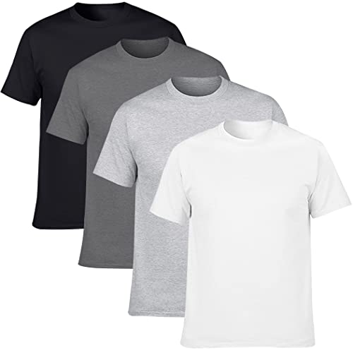 T-shirt en coton homme Newdenber vêtement basique solide de taille Medium en lot