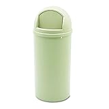 Rubbermaid Commercial Marshal Classic Trash Can, Round, 15-Gallon, Beige, FG816088BEIG