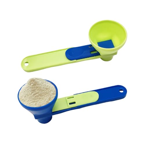 Scoop Löffel, 2 Stück Proteinpulver Messlöffel Dosierlöffel, Trichter Scooper, Pulver Portionierer, Dosierlöffel Proteinpulver, Trichter Schaufel, Auslaufsicher, Einfache Reinigung