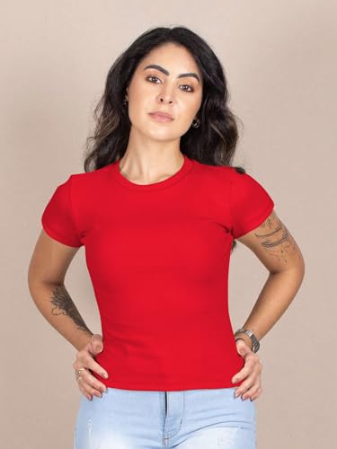 Image of Toochki Tops for Women Crop Top for Women's Tank Activewear Tee Sports Casual Round Neck Cotton Camisole