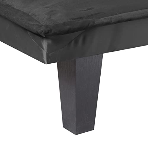 Yunlife Mid Century Faux Suede Modern Futon Sofa, Loveseat Convertible Sleeper Couch Bed, Accent Sofá Recliner For Living Room Apartment Small Space Furniture Sets, Black #TOP7