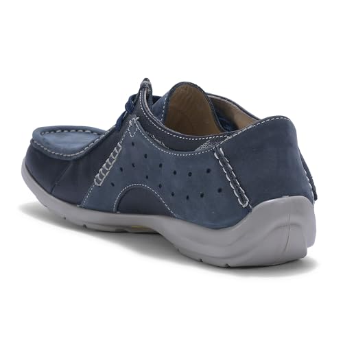 Image of Woodland Nubuk Olypld Men Dnavy Boat Shoes with Elegant Design | Stylish & Comfortable Footwear | Ideal for Gifts, Casual Outings