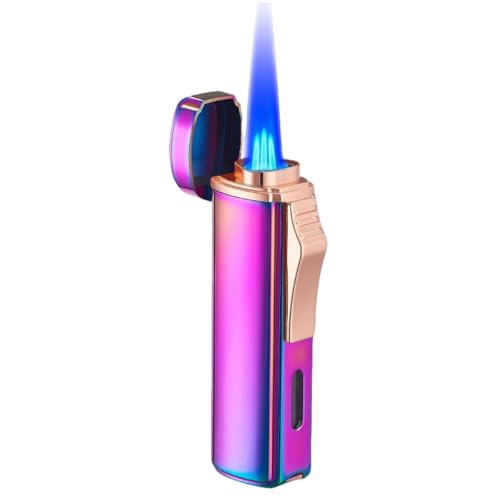 Encendedor de soplete triple azul recargable Rosa