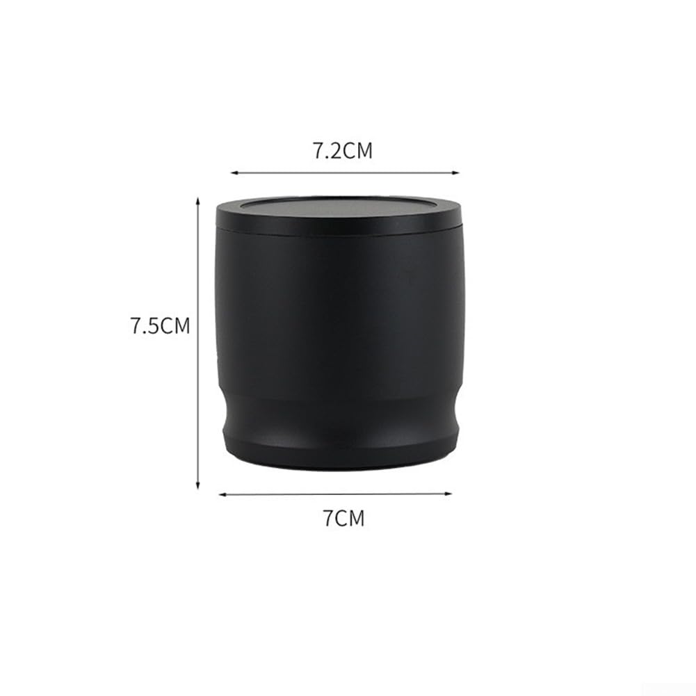 58 Mm Doseringsbeker, Aluminium Legering Koffie Dosering Beker Compatibel met 58 Mm Portafilter, Niet -stick Coating Koffie Machine Accessoires voor Molen en Portafilter (BLACK