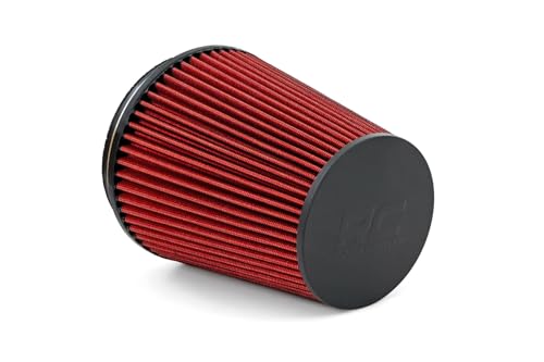 Rough Country Cold Air Intake Replacement Filter, Premium Washable Clamp-On Air Filter - 5-7/8